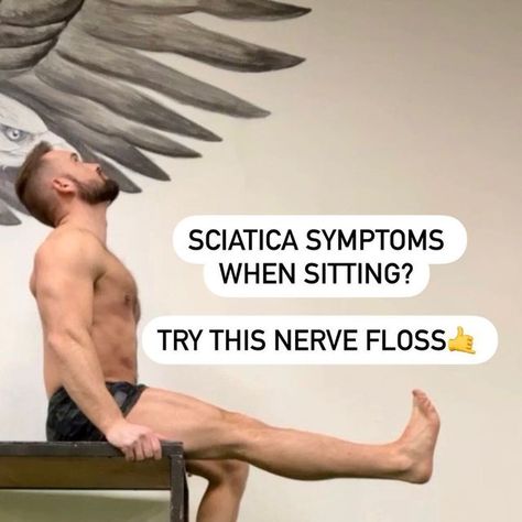 Nerve Flossing Sciatic, Nerve Flossing, Trapped Nerve, Nerve Relief, Sciatic Nerve Relief, Sciatica Symptoms, Posture Exercises, Muscle Imbalance, The Nerve