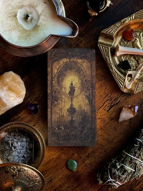 Wandering Witch Bundle Gilded Tarot Deck & Tarot Cloak 78 Tarot Cards, Dark Vintage Ethereal Gold Foil Edges, Leather Tarot Bag - Etsy Canada Ethereal Tarot, Shadow Work Tarot, Ethereal Dark, 78 Tarot Cards, Moody Art, Dark Vintage, Tarot Bags, Vintage Witch, Tarot Card Decks