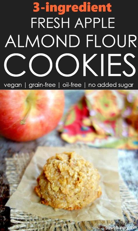 Almond Flour Cookies, Vegan Apple, No Flour Cookies, Cookies Vegan, Almond Flour Recipes, Power Hungry, Gluten Free Sugar Free, Keto Cookies, Apple Cinnamon