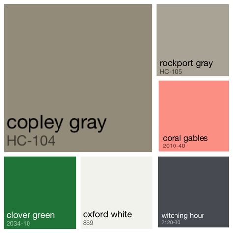 House color palette: grey, navy, white and accents of coral and Kelly green Kelly Green Palette, Kelly Green Paint Color, Kelly Green Bedrooms, Gallery Wall Colors, Color Tutorial, Dollhouse Design, Paint Combinations, Loft Bedroom, House Color Palettes