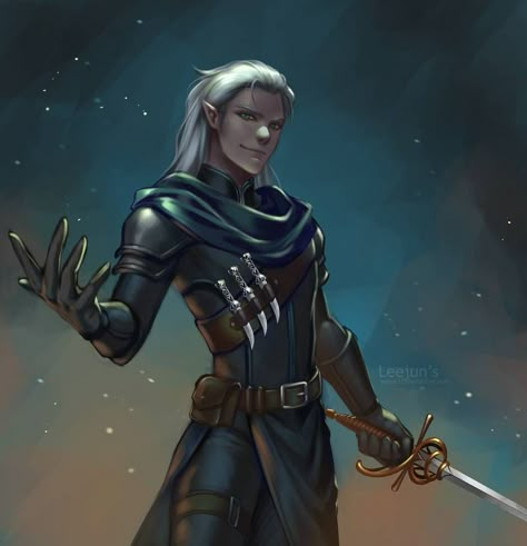 Drow Rogue Male, Elf Rouge, Dark Elf Male, Drow Male, Elf Rogue, Arcane Trickster, Half Drow, Male Elf, Elf Warrior