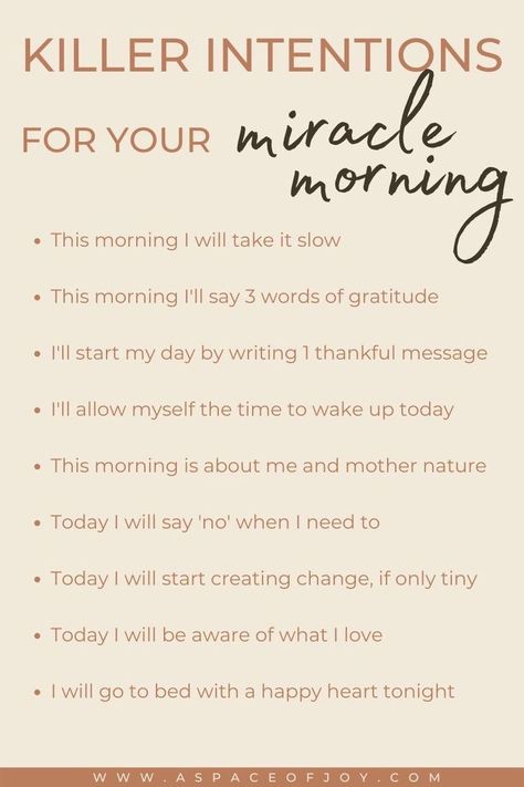 Mornings Affirmation, Morning Affirmations To Start Your Day, Good Intentions Quotes, Morning Intentions, Morning Gratitude Affirmation, Miracle Morning Routine, Intention Quotes, Daily Intentions, Magic Energy