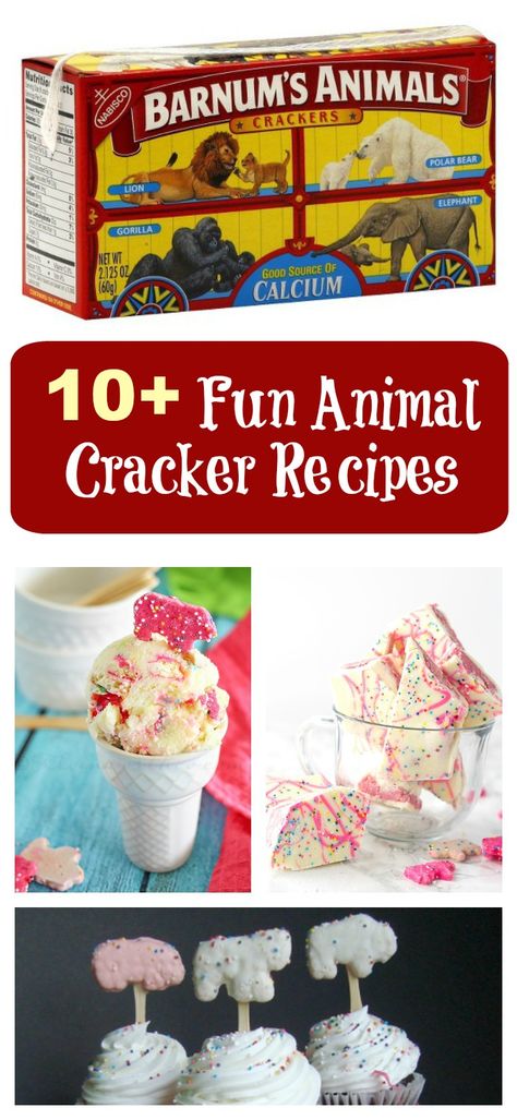 Animal Crackers Recipe, Cracker Dessert, Animal Cracker, Fun Dessert, Cracker Cookies, Recipe Cookbook, National Animal, Cracker Snacks, National Days