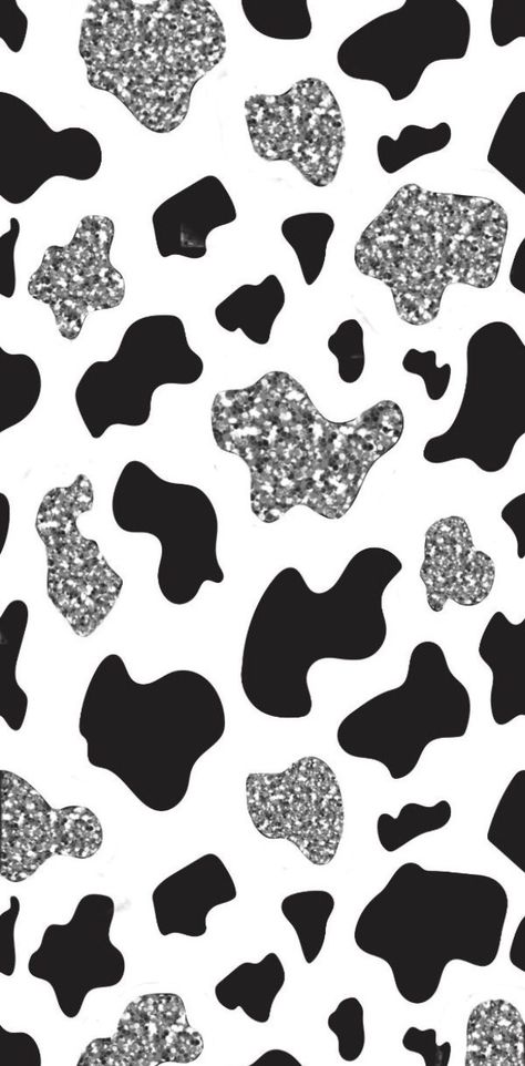 Cow Print Wallpaper, Print Wallpaper, Cow Print, Pop Art, Cow, Glitter, Black And White, Iphone, White