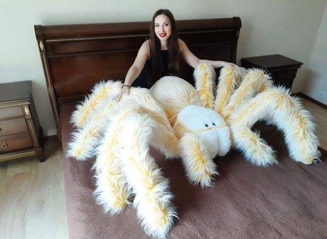 Giant Spider Plush, Spider Fursuit, Huge Stuffed Animals, Spider Stuffed Animal, Giant Plushies, Spider Plushie, Spider Pillow, Kawaii Spider, Giant Stuffed Animals