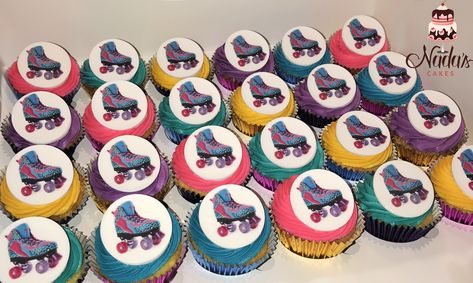 Rollerskate Cupcakes, Roller Skating Party Cupcakes, Roller Skates Cupcakes, Roller Skate Birthday Cookies, Roller Skate Pull Apart Cupcakes, Sweet 16 Roller Skating Party, Roller Rink, Roller Skating Party, Skate Party