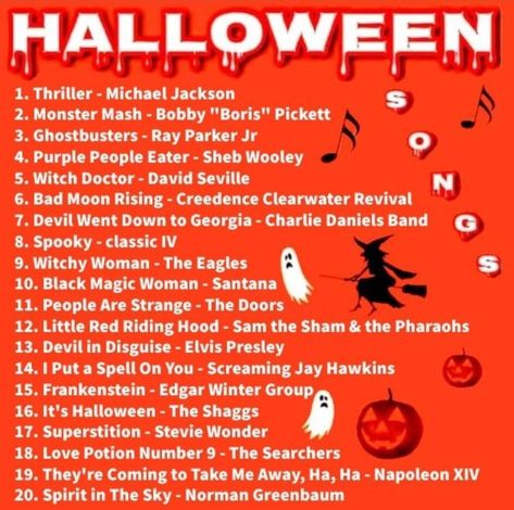 Halloween Party Inspo, Workout Music Playlist, Halloween Workout, Halloween Crafts Ideas, Song Lists, Charlie Daniels, People Eater, Music List, Halloween Songs