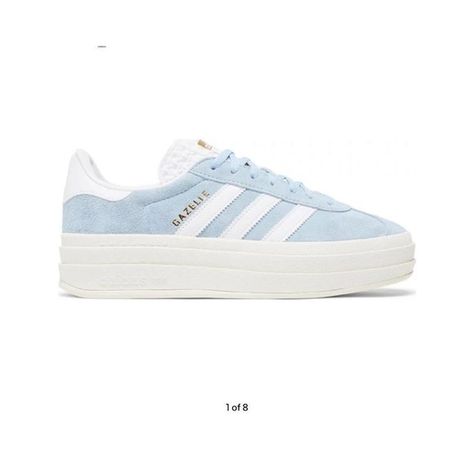 Adidas Wmns Gazelle Bold 'Clear Sky' size 7.5 Blue Shoes Women, Adidas Gazelle Bold, Light Blue Shoes, Gazelle Bold, Adidas Tennis Shoes, Adidas Shoes Women, Mia Shoes, Girly Shoes, Shoes Summer