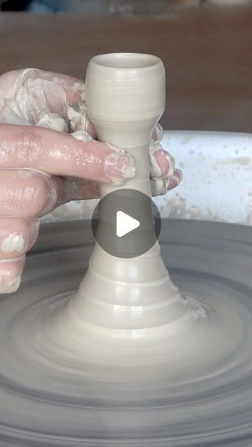 Pottery to the People on Instagram: "I finally figured out how to make candlesticks exactly how I want them. Here's a little overview. I've got the whole process up on youtube (link in bio) ☀️

#potteryvideo #ceramicsvideo #potteryhowto #candles" Ceramic Candle Sticks, Pottery Candlesticks, Pottery Candle Holders, Pottery Candle Holder, Pottery Candle, Pottery Videos, Ceramic Candle Holders, Ceramic Candle, Youtube Link