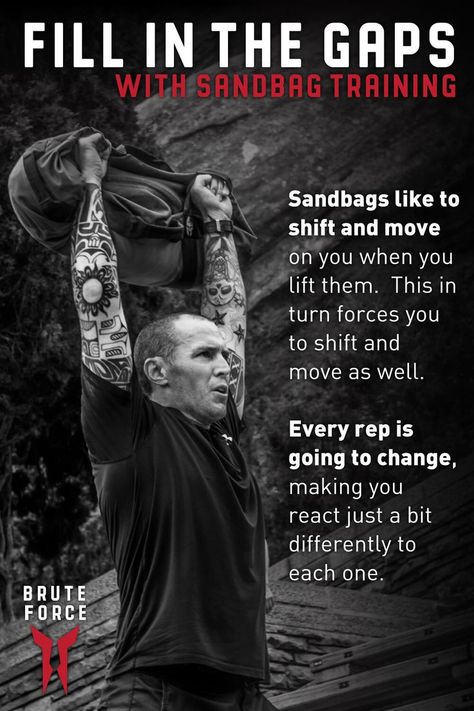 Sandbags “fill the gap” in regards to overall athletic development helping you build up more balance, coordination, and even the ability to react.  These are all important attributes to have as an athlete, which in turn will help you be “ready for anything” especially the UNKNOWN.  For instance, one thing I love (and hate at the same time) is in how sandbags like to shift and move on you when you lift them.  This in turn forces you to shift and move as well. Sandbag Training, Strength And Conditioning, Olympic Lifting, Couple Questions, I Feel You, Got To Be, Athletic Men, Kettlebell, Fitness Quotes