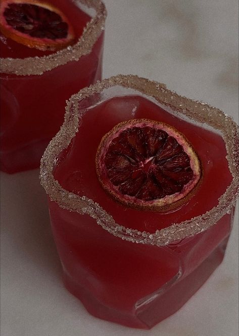 spicy blood orange marg mocktail Blood Orange Drink, Best Mocktails, Orange Liquor, Blood Orange Juice, Orange Drinks, Mocktail Recipe, Iced Drinks, Holiday Cooking, Blood Orange