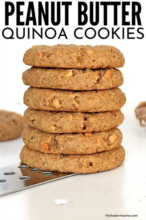 Quinoa Cookies Recipes, Quinoa Dessert Recipes, Quinoa Dessert, Peanut Butter Quinoa, Quinoa Desserts, Quinoa Crunch, Whole Wheat Cookies, Quinoa Cookies, Quinoa Recipes Easy