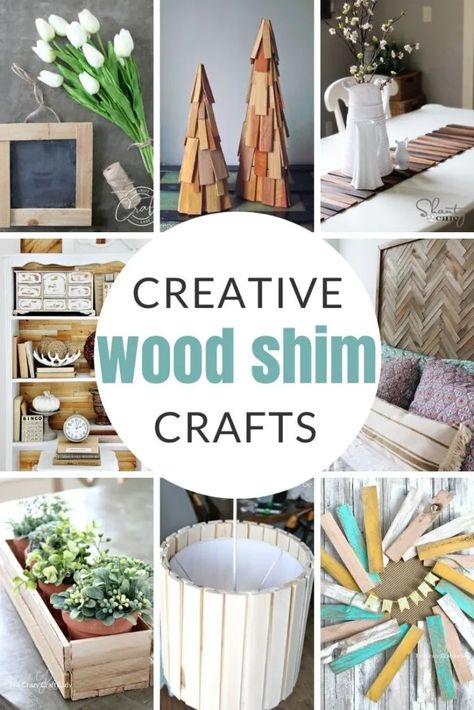 Who knew wood shims could be so versatile! Grab a stack of these simple wood pieces and make one of these 15 creative wood shim crafts. Shim Crafts, Diy Projects With Wood, Crafts With Wood, Projects With Wood, Paint Sticks Projects, Painted Sticks Diy, Paint Stick Crafts Diy Projects, Paint Stick Crafts, Scrap Wood Crafts