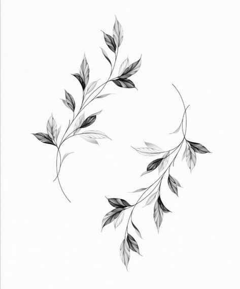 Leaves Vines Drawing, Tattoo Leaves Vine, Detailed Leaf Tattoo, Leave Tattoos For Women, Jungle Leaves Tattoo, Foliage Tattoo, Vines Drawing, Laurel Tattoo, Nape Tattoo