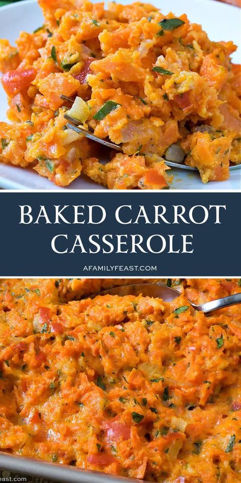 Easy Carrot Recipes, Carrot Recipes Side Dishes, Carrot Casserole, Carrots Side Dish, Eat More Vegetables, Vegetable Casserole Recipes, Casserole Side Dishes, Veggie Casserole, Baked Carrots