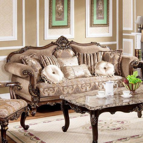 BestMasterFurniture Traditional Living Room Sofa | Wayfair #countrylivingroom Traditional Living Room Sofas, Traditional Living Room Furniture, Living Room Decor Country, French Country Living, French Country Living Room, Traditional Sofa, Rolled Arm Sofa, Chaise Lounges, Country Living Room