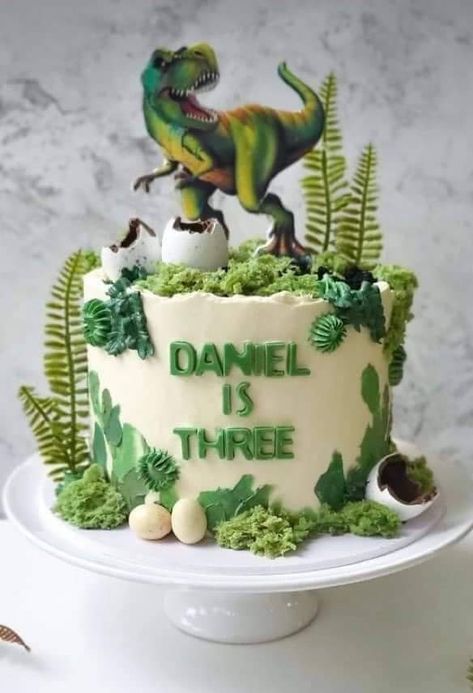 Dino Party Cake, Dino Theme Birthday Party, Dinosaur Cakes For Boys, Dino Theme Birthday, Dinosaur Theme Cake, Dino Birthday Cake, Dinosaur Cake Topper, Football Birthday Cake, Dino Theme