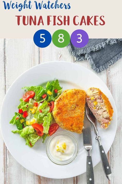 Weight Watchers Blue Plan, Weight Watchers Pasta Recipes, Weight Watchers Pasta, Tuna Fish Cakes, Low Points Weight Watchers, Weight Watchers Lunches, Weight Watchers Dinner, Recipe Builder, Fish Cakes