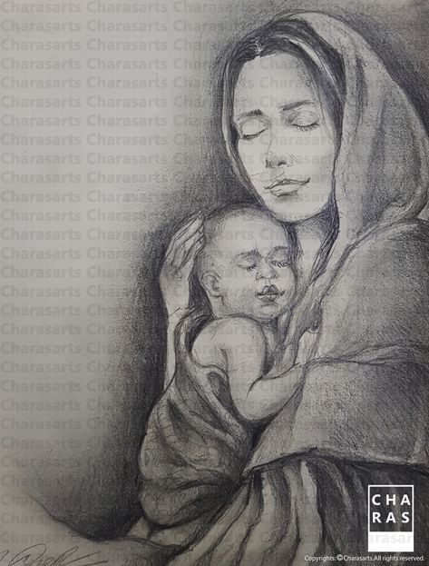 Mothers Day Sketch, Love Pencil Art, Love Pencil Sketch, Mother's Day Sketch, Maa Pic, Mothers Day Drawings, Colors Photography, Mother Photos, Scenery Art