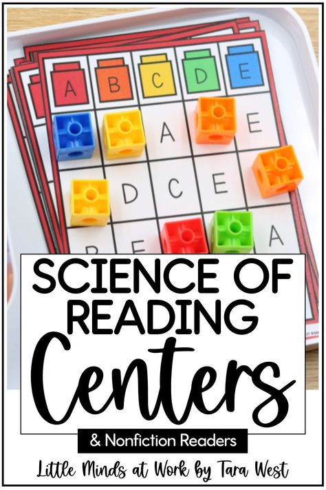 Wondering how to get started using guided phonics and decodable readers with young students? This post about the Science of Reading is full of tips and resources to make teaching phonics and reading simple and fun! Click the pin to learn about using phonic centers and decodable readers! Brainspring Phonics First, Science Of Teaching Reading Kindergarten, Science Of Reading Letter Order, Low Prep Literacy Centers First Grade, Phonics Stations Kindergarten, Kindergarten Reading Center Ideas, Tk Reading Activities, Science Of Reading Phonics Activities, Reading Lessons Kindergarten