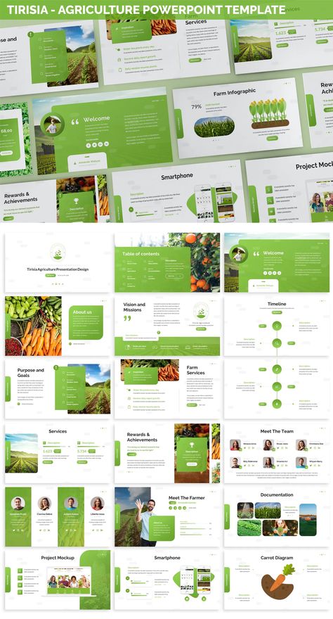 Agriculture PowerPoint Template Agriculture Powerpoint Template, Agriculture Presentation, Agriculture Template, Agriculture Business Plan, Ppt Inspiration, Plant Presentation, Business Plan Design, Folder Cover Design, Smart Farming