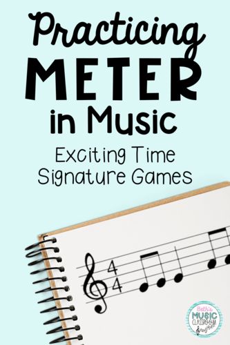 Click here to read all about my METER review games and center ideas for practicing meter in music. Meter and time signatures are definitely difficult concepts for students to grasp. It will be so important for them to recall as they enter older grades. Students need to fully grasp the concept. Teaching Music Notes, Music Classroom Games, Substitute Activities, Teaching Music Theory, Music Theory Games, Time Signature, Instrument Families, Rhythm Activities, Music Classroom Ideas