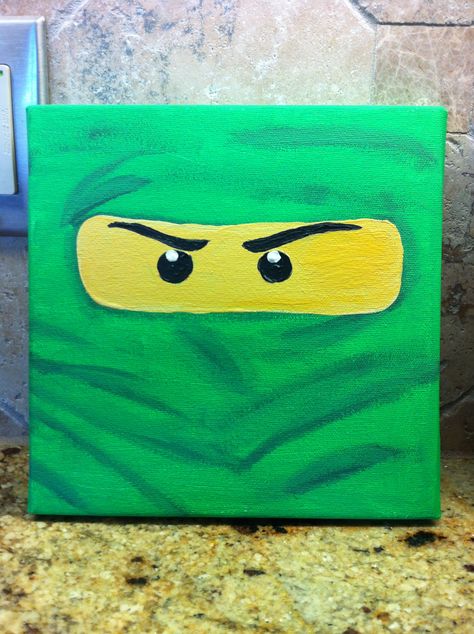 My son is crazy for Ninjago so I created thus one of a kind painting on canvas.  I can create any color Ninjago and you can find me on ebay by typing Ninjago wall art Lego Bedroom, Ninjago Birthday, Ninjago Party, Scandinavian Design Bedroom, Ninjago Art, Stars Wall Decor, Lego Birthday Party, Lego Room, Iron Wall Decor