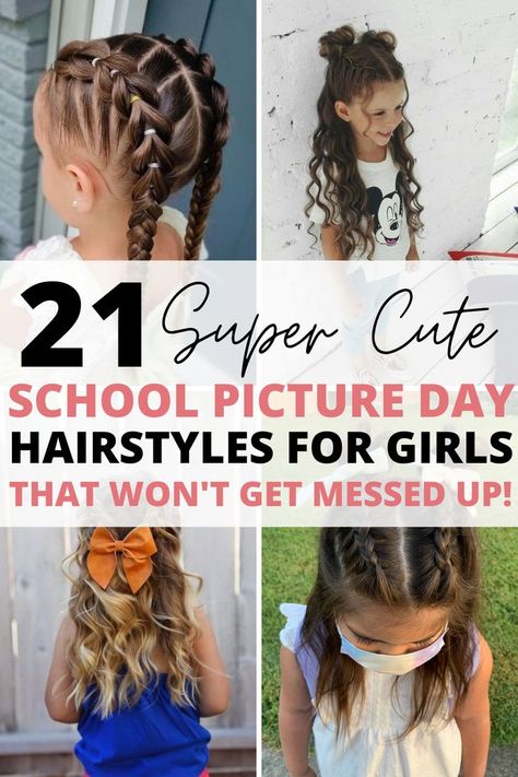 School Picture Hairstyles, Picture Hairstyles, Picture Day Hairstyles For Kids, Picture Day Hairstyles, Kids School Hairstyles, School Picture Day, Hairstyles Reference, Super Cute Hairstyles, Girls With Long Hair