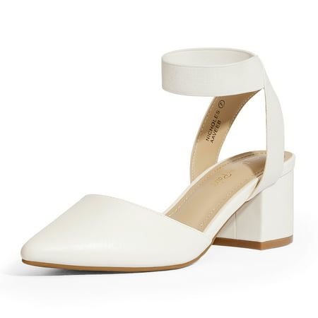 A comfortable yet sophisticated style. Pairs effortlessly with your dresses, skirts or jeans. Color WHITE/PU, Size 8. Gender: female.  Age Group: adult. Low Chunky Heels, Classy Sandals, Womens Low Heels, Wedding Shoes Comfortable, Low Heel Pumps, Chunky Heel Pumps, Chunky Shoes, Occasion Shoes, Low Heel Shoes