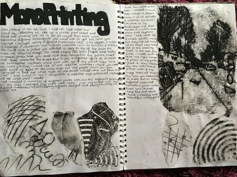 Mono printing Alevel Sketchbook Art Mindmap, Gcse Art Sketchbook Introduction Page, Mono Printing Ideas, A Level Art Sketchbook Mind Map, Monoprint Portrait, Art Sketchbook Gcse, Gcse Monoprinting, Gcse Art Sketchbook Monoprinting, Monoprint Artists