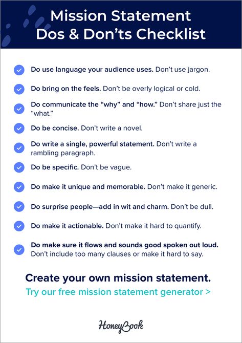 The Do's and Don'ts of creating a powerful mission statement for your business. 🙌 Vision And Mission Statements Business, Mission Statement Examples Business, Best Mission Statements, Business Mission Statement, Writing A Mission Statement, Creating A Mission Statement, Mission Statement Examples, Company Mission Statement, Vision And Mission Statement