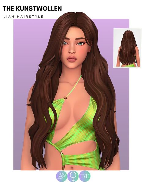 Liah hairstyle (Breeze hair set) | Patreon The Kunstwollen Sims 4, Sims 4 Hair Colour Cc, Sims 4 Jungle Cc, Sims 4 Hairstyles Patreon, Sims 4 Cc Women Hair Patreon, Sims 4 Cc Hair Patreon Maxis Match, Sims 4 Claw Clip Hair, Wavy Hair Sims 4 Cc, The Sims 4 Cc Patreon Hair