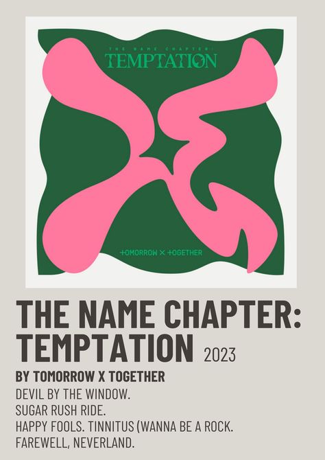 TXT/TOMORROW X TOGETHER THE NAME CHAPTER: TEMPTATION 2023, Alternative Minimalist Polaroid Poster Txt Temptation Album Cover, Album Poster Cards, Boyfriend Quotes Short, Temptation Txt, Txt Prints, Yes God Yes, Promotion Ideas Marketing, Sales Promotion Ideas, Blue 2002