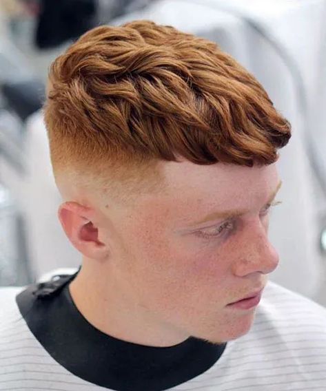 Textured French Crop with Mid Bald Fade Ginger Fade Haircut, Chili Bowl Haircut, Hairstyles Man, Ginger Hair Men, Solid Objects, Mid Fade Haircut, Ginger Guys, Summer Haircut, French Crop