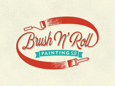 Roll Logo, Painter Business Card, Brush Logo, Painting Logo, Paint Companies, Pop Art Wallpaper, Zentangle Drawings, Paint Effects, In Logo