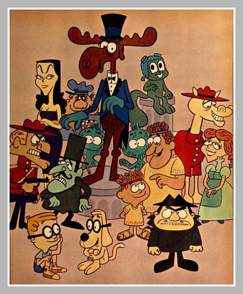 everythingcroton.blogspot.com/2013/01/bullwinkle-rocky-an... Rocky And Bullwinkle, Fractured Fairy Tales, Old Cartoon Characters, Cartoon Vintage, Old School Cartoons, School Cartoon, Morning Cartoon, Classic Cartoon Characters, Classic Television