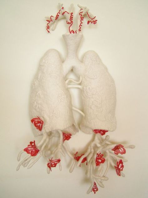 Lungs Art, A Level Textiles, Sculpture Projects, Ap Art, Anatomy Art, Soft Sculpture, Lungs, World Art, Ceramic Pot