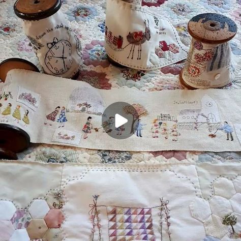 Slow Stitching Ideas, Doodle Embroidery, Snippet Rolls, Stitch People, Embroidery Bobbins, Stitches Embroidery, Girls Applique, Needlework Crafts, Miniature Quilts