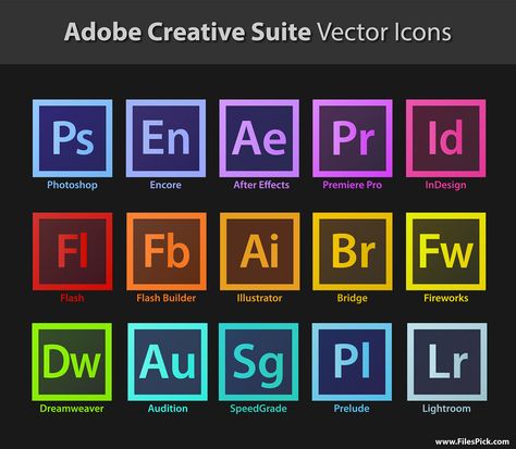 Check out this @Behance project: "Adobe Creative Suite Vector Icons Download" https://www.behance.net/gallery/52607053/Adobe-Creative-Suite-Vector-Icons-Download Adobe Aesthetic, Adobe Apps, Adobe Dreamweaver, Adobe Audition, Adobe Software, Adobe Animate, Adobe Design, Company Logos