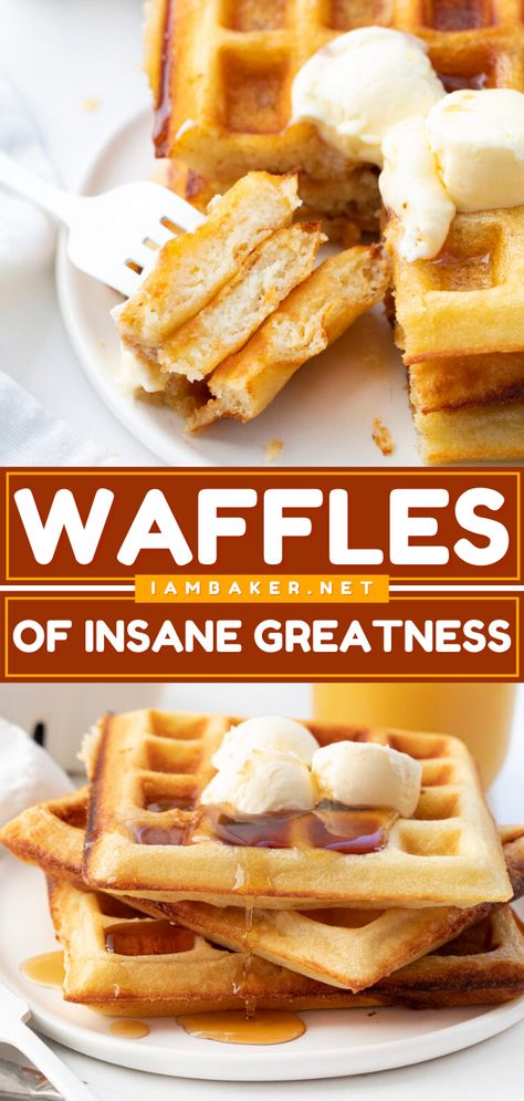 Copycat Waffle House Waffles, Waffle Mix Recipes, Yummy Breakfast Recipes, Belgian Waffles Recipe, Rainbow Waffles, Waffle Iron Recipes, How To Make Waffles, Waffle Maker Recipes, Frozen Waffles