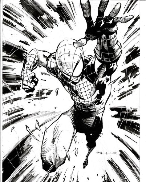 Jim Lee Art, Art Pins, Jim Lee, Art Practice, Ink Drawing, In Hot, Comic Art, Spiderman, A Photo