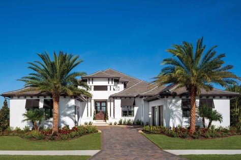 Andalucia 1581 - AR Homes by Arthur Rutenberg Custom Home Floor Plans, Arthur Rutenberg Homes, Gorgeous Homes, House Facades, Modern Mediterranean, Home Floor Plans, Custom Home Plans, Florida Lifestyle, Gate House