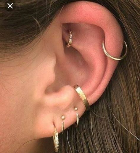 Pearcing Ideas, Piercing Jewelry Ideas, Upper Ear Piercing, Ear Piercing Jewelry, Helix Ring, Jewelry Photoshoot, Jewelry Drawing, Jewelry Show, Ear Piercing