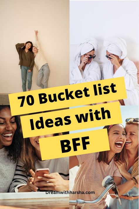 The best bucket list ideas with bestfriend. Things to do with your BFF in 2023. Ultimate bucketlist ideas summer. Read on blog to find out more! Summer bucket list ideas for best friend Ideas With Best Friend, Best Friend Things, Crazy Bucket List, Bff Bucket List, Summer Bucket List Ideas, Best Friend Bucket List, Best Bucket List, With Best Friend, Friend Things