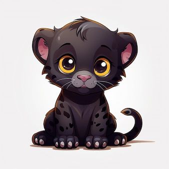 Cute Panther, Panther Drawing, Panther Images, Panda Drawing, Illustration Art Kids, Photo Cute, Baby Tiger, School Memories, Safari Baby Shower