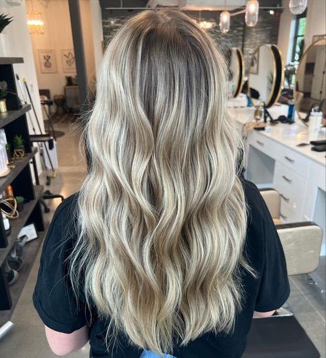 Full Highlights With Shadow Root, Dark Root Smudge Blonde, Dark Root Smudge, Highlights With Shadow Root, Highlights With Root Smudge, Root Smudge Blonde, Lived In Blonde, Root Smudge, Blonde Hair With Roots