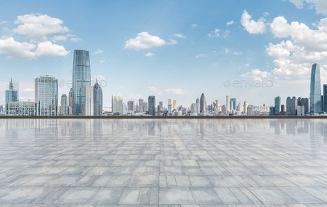 city skyline and square ground by chuyu2014. city skyline and empty square ground background #AD #square, #skyline, #city, #ground Hdri Images Background, City Background For Editing, Hdr Background, Bike Background, Ground Background, Hdri Images, Zepeto Edit, Background City, City Square