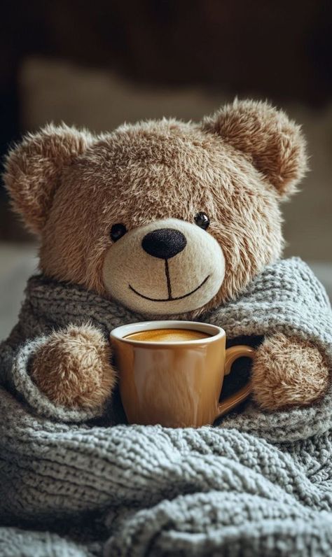 Tea Images, Good Afternoon Images, Good Morning Tea, Good Morning Greeting Cards, Teddy Bear Wallpaper, Teddy Bear Pictures, I Love Winter, Tatty Teddy, Wallpaper Iphone Disney