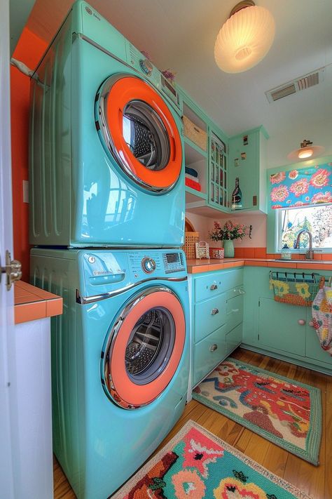 Pink laundry rooms