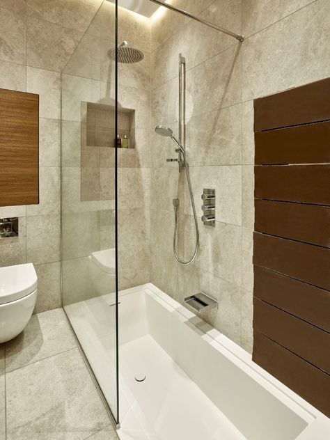 Sunken Baths for Every Space (Even Small Ones) | Houzz UK Sunken Bath, Sunken Bathtub, Sunken Tub, Floor Panels, Small Full Bathroom, Bathtub Shower Combo, Tiny Bath, Stylish Room Decor, Bathroom Tub Shower